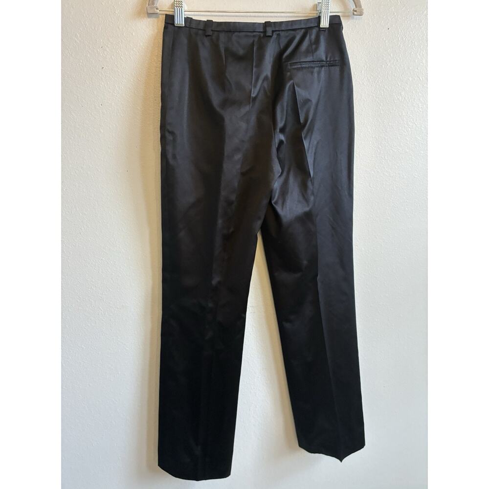 VTG HERMES Paris Black 100% Silk Pants Satin Trousers 1986 Women S (4) Pristine - Picture 8 of 16